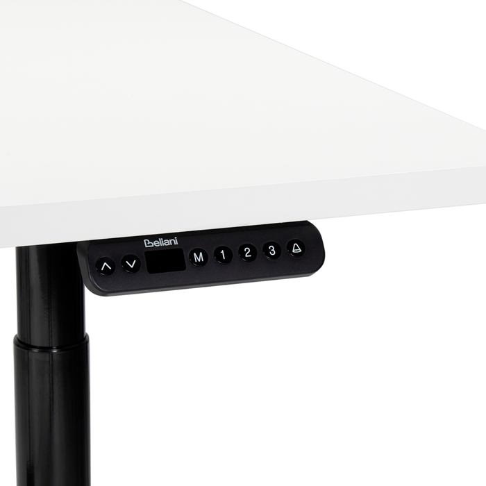 Scrivania regolabile in altezza elettricamente nero e bianco 180 x 80 cm Struttura in acciaio verniciato a polvere