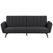 Divano letto 3 posti in tessuto nero Tappezzeria Elegante Glam Moderno Soggiorno Camera Da Letto