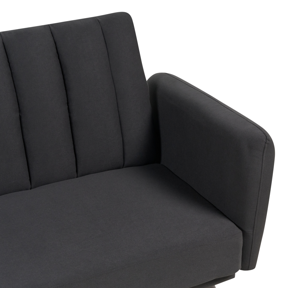 Divano letto 3 posti in tessuto nero Tappezzeria Elegante Glam Moderno Soggiorno Camera Da Letto