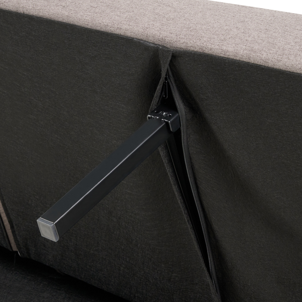 Divano letto 3 posti in tessuto marrone chiaro Tappezzeria Elegante Glam Moderno Soggiorno Camera Da Letto