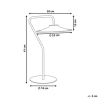 Lampada da tavolo LED Bianco 41 cm Luce calda Soggiorno Camera da letto Ufficio Studio Illuminazione moderna
