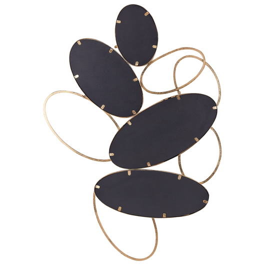 Specchio da parete in metallo dorato 113 x 77 cm Specchio decorativo da parete in stile glamour da appendere