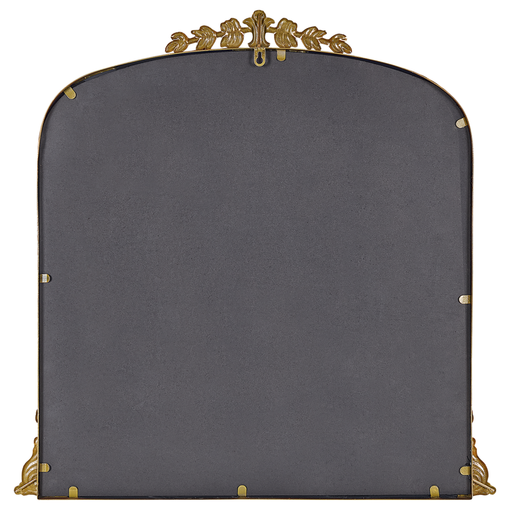 Specchio da parete in metallo dorato 71 x 71 cm Specchio decorativo da parete in stile glamour da appendere