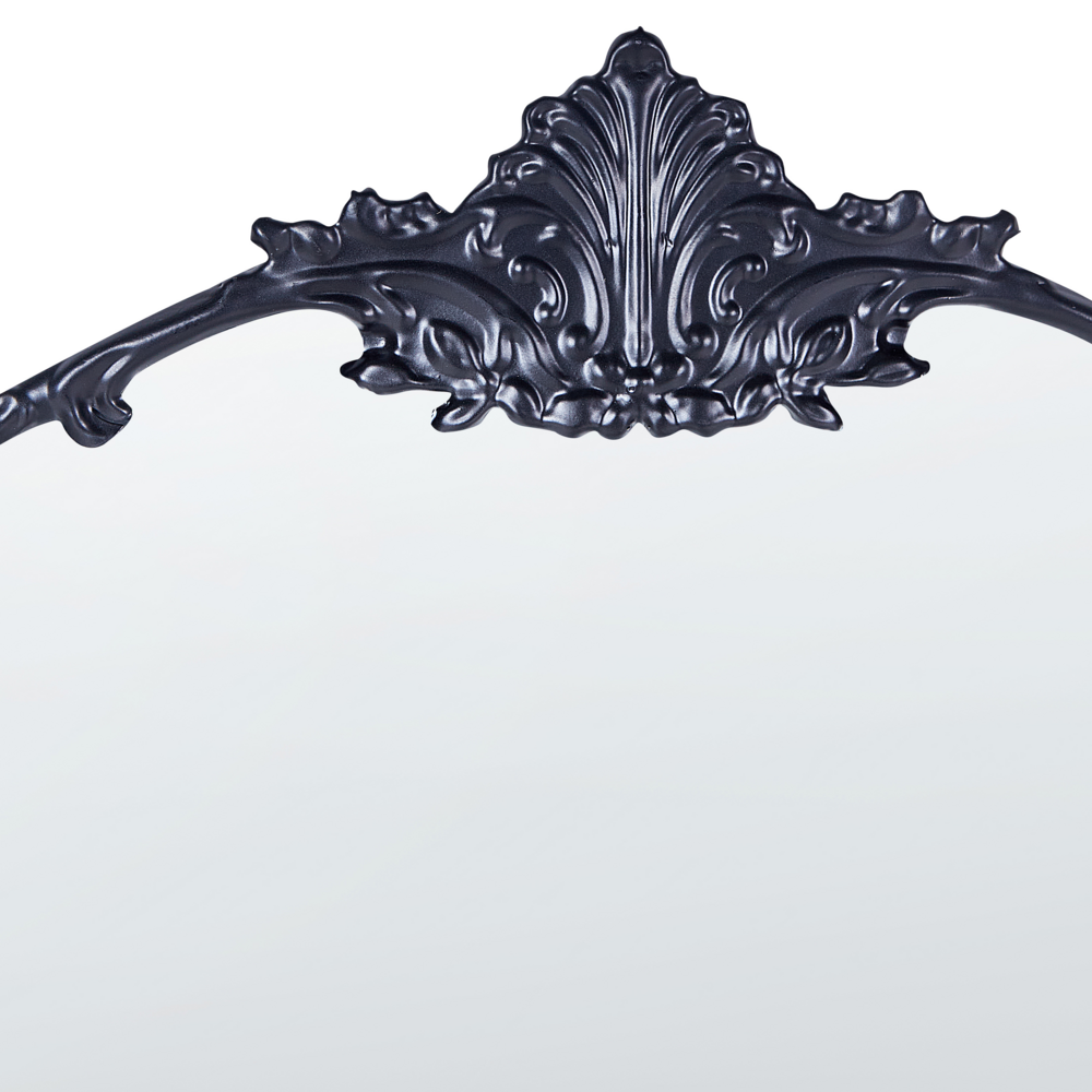 Specchio rotondo da parete in metallo nero ⌀ 67 cm Specchio decorativo da parete stile glamour da appendere