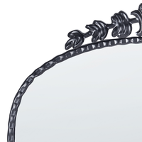 Specchio da parete in metallo nero 51 x 114 cm Specchio decorativo da parete in stile glamour da appendere