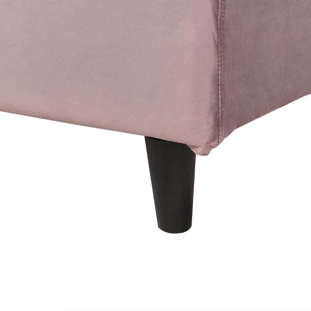 Fodera per telaio letto in velluto rosa 90 x 200 cm Sfoderabile Lavabile stile retrò