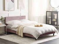 Copri Letto Tessuto Velluto Rosa per Letto 160 x 200 cm Sfoderabile Lavabile