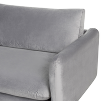 Divano moderno in velluto grigio a 3 posti con Gambe nere Stile Retrò Moderno