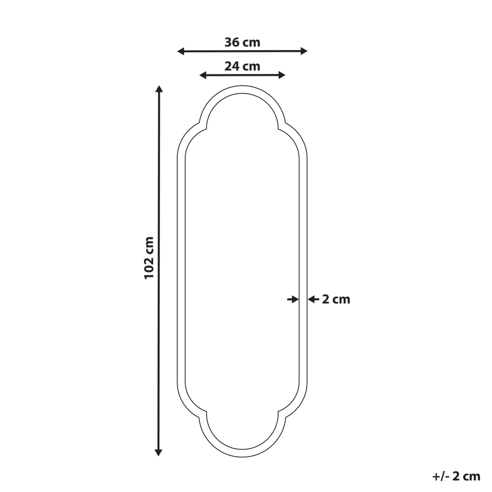 Specchio da parete in metallo nero 36 x 102 cm Specchio decorativo da parete in stile vinatge da appendere.