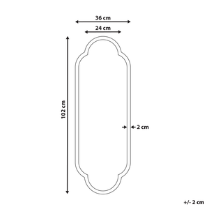 Specchio da parete in metallo nero 36 x 102 cm Specchio decorativo da parete in stile vinatge da appendere.