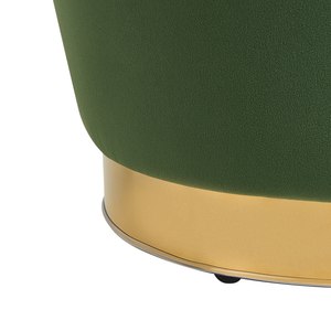 Poltrona in velluto Verde con base in metallo dorato Sedia a vasca con rotondo Glam Retro Living Room