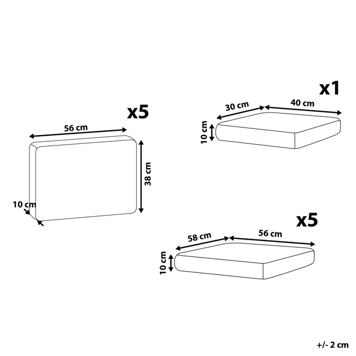 Copricuscini da giardino grigio resistente all'acqua minimalista