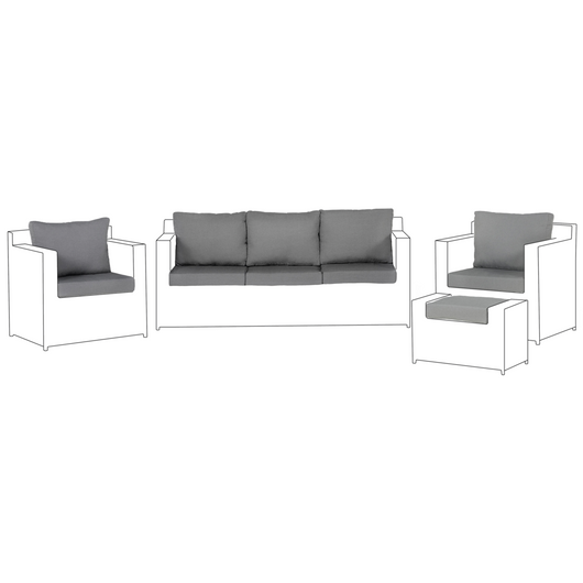 Copricuscini da giardino grigio resistente all'acqua minimalista