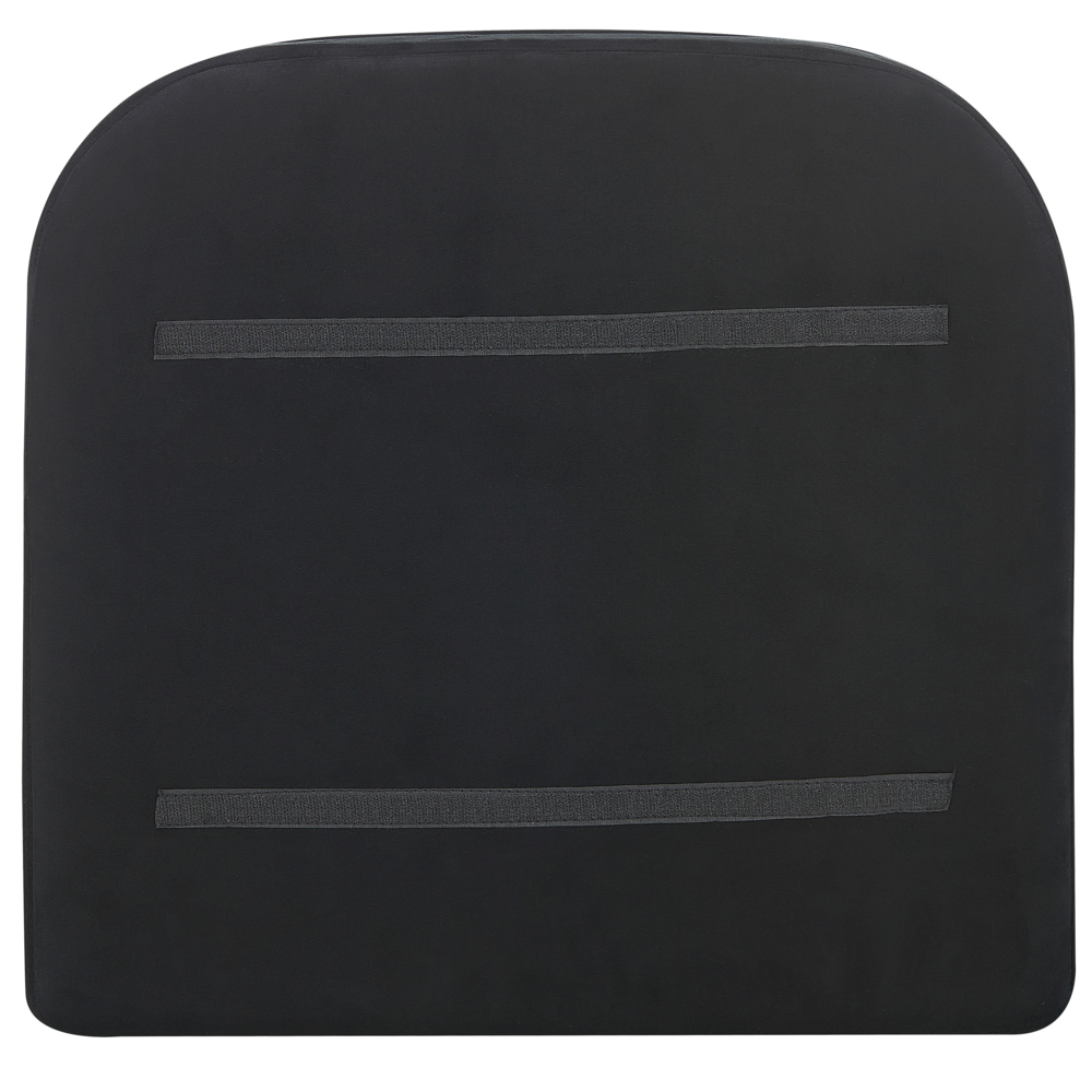 Poltrona in velluto nero con schienale in metallo dorato Stile Glamour moderno