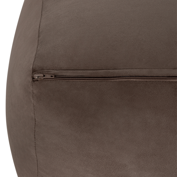 Pouf in velluto a tinta unita con imbottitura in EPS marrone stile moderno quadrato