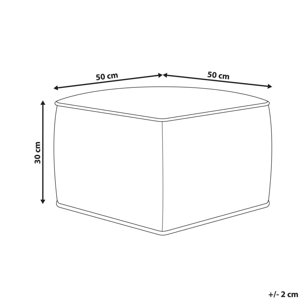 Pouf in velluto a tinta unita con imbottitura in EPS marrone stile moderno quadrato
