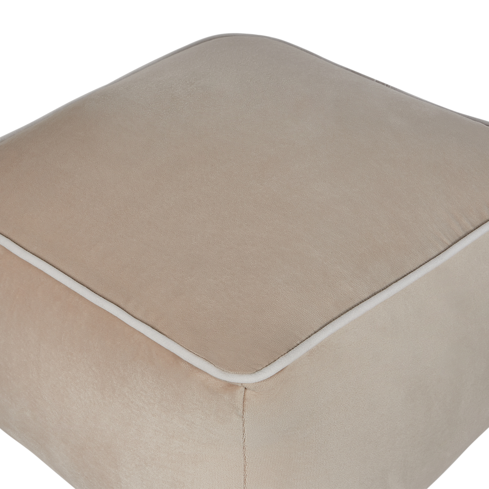 Pouf in velluto a tinta unita con imbottitura in EPS sabbia stile moderno quadrato