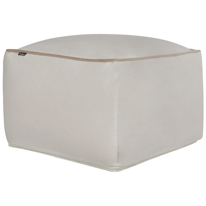 Pouf in velluto a tinta unita con imbottitura in EPS beige stile moderno quadrato