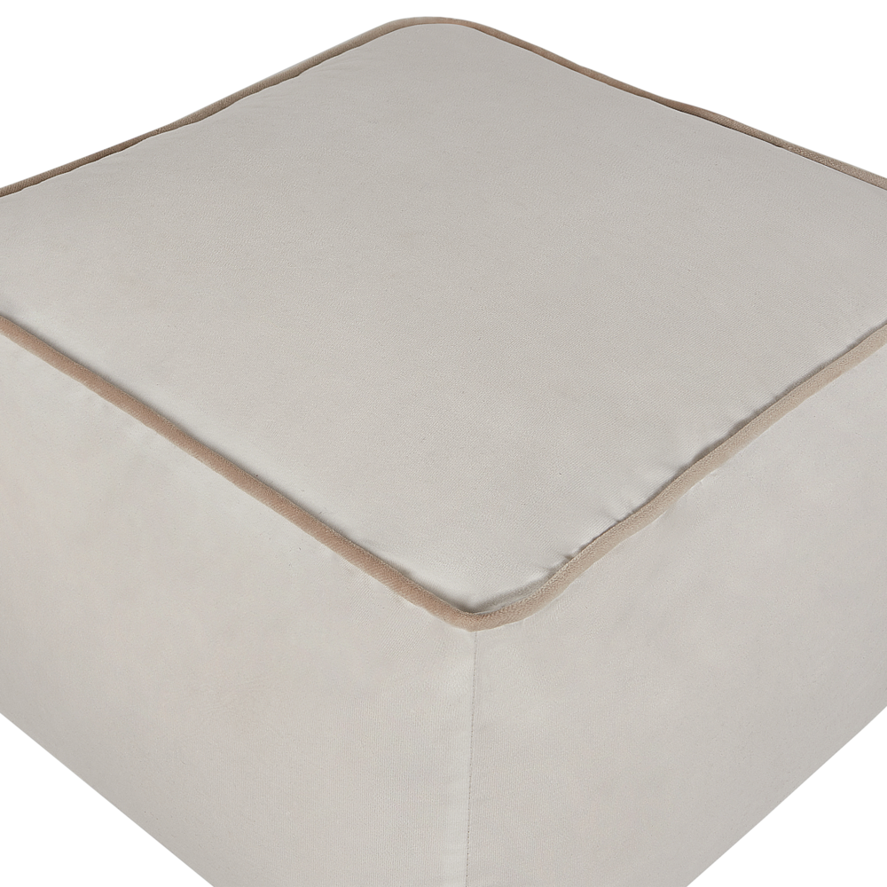Pouf in velluto a tinta unita con imbottitura in EPS beige stile moderno quadrato