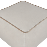 Pouf in velluto a tinta unita con imbottitura in EPS beige stile moderno quadrato