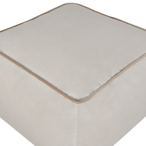 Pouf in velluto a tinta unita con imbottitura in EPS beige stile moderno quadrato