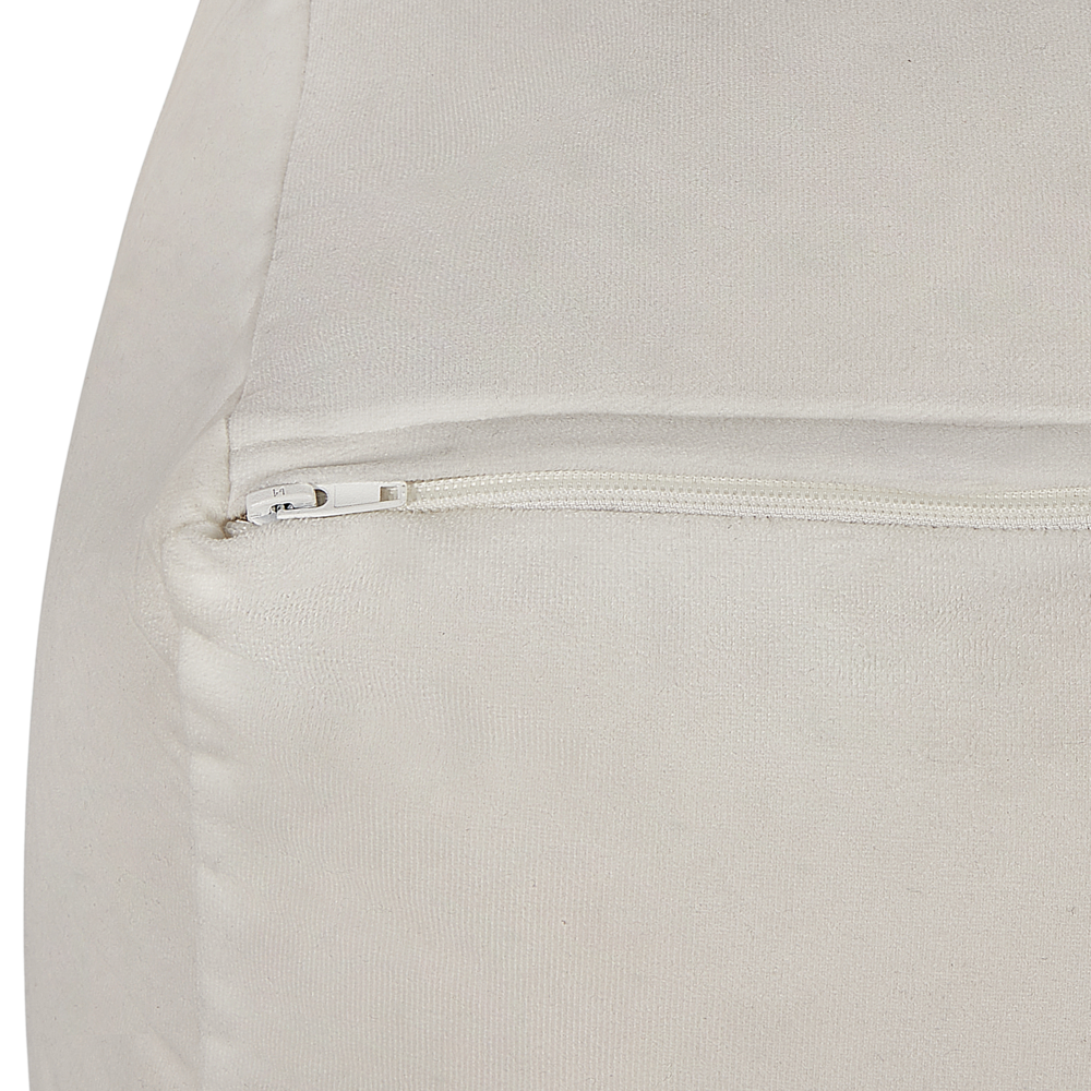 Pouf in velluto a tinta unita con imbottitura in EPS beige stile moderno quadrato