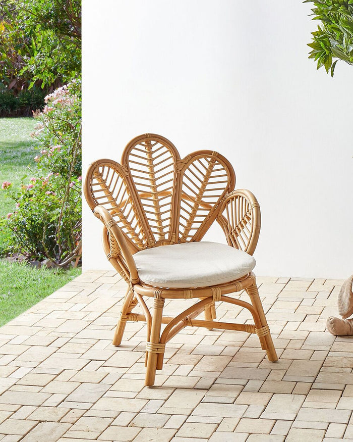 Sedia pavone sedia in cotone rattan per sedile giardino esterno interno boho per bambini