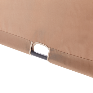 Gazebo in metallo e poliestere marrone con luci LED 310 cm pergola da giardino