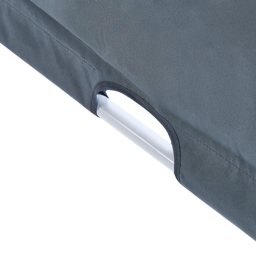 Gazebo in metallo e poliestere grigio con luci LED 310 cm pergola padiglione da giardino