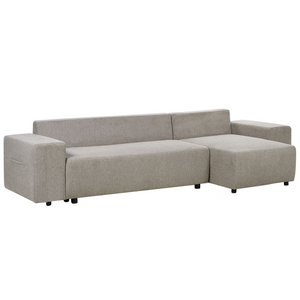 Divano angolare a sinistra tortora a 3 posti con cuscini extra sparsi Soggiorno moderno