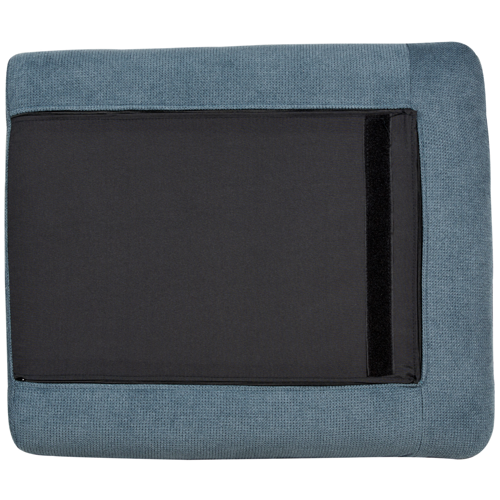 Poltrona moderna in tessuto di ciniglia blu con gambe nere Stile Retrò Moderno