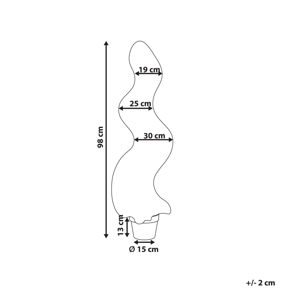 Pianta artificiale in vaso di plastica 98 cm per interni ed esterni elegante