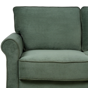 Divano Tessuto velluto a coste verde scuro  Struttura In Legno Molle Insacchettate Soggiorno 2 Posti