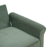 Divano Tessuto velluto a coste verde scuro  Struttura In Legno Molle Insacchettate Soggiorno 2 Posti