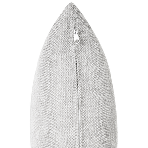 Divano angolare a 3 posti a sinistra Tessuto grigio Braccioli imbottiti a binario Cuscini aggiuntivi Stile moderno minimalista