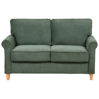 Divano Tessuto velluto a coste verde scuro  Struttura In Legno Molle Insacchettate Soggiorno 2 Posti