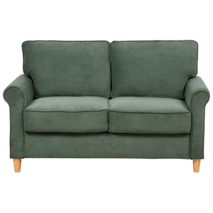 Divano Tessuto velluto a coste verde scuro  Struttura In Legno Molle Insacchettate Soggiorno 2 Posti