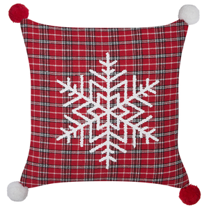Set di 2 cuscini decorativi in tessuto poliestere rosso con motivo natalizio Tartan 45 x 45 cm