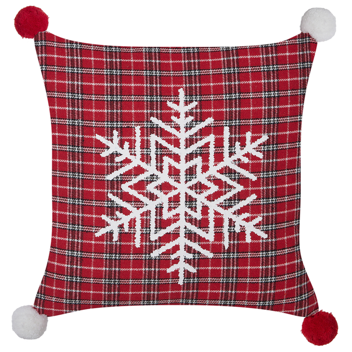 Set di 2 cuscini decorativi in tessuto poliestere rosso con motivo natalizio Tartan 45 x 45 cm