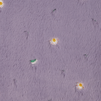 Set di 2 cuscini decorativi in tessuto poliestere shaggy viola con motivo floreale 45 x 45 cm