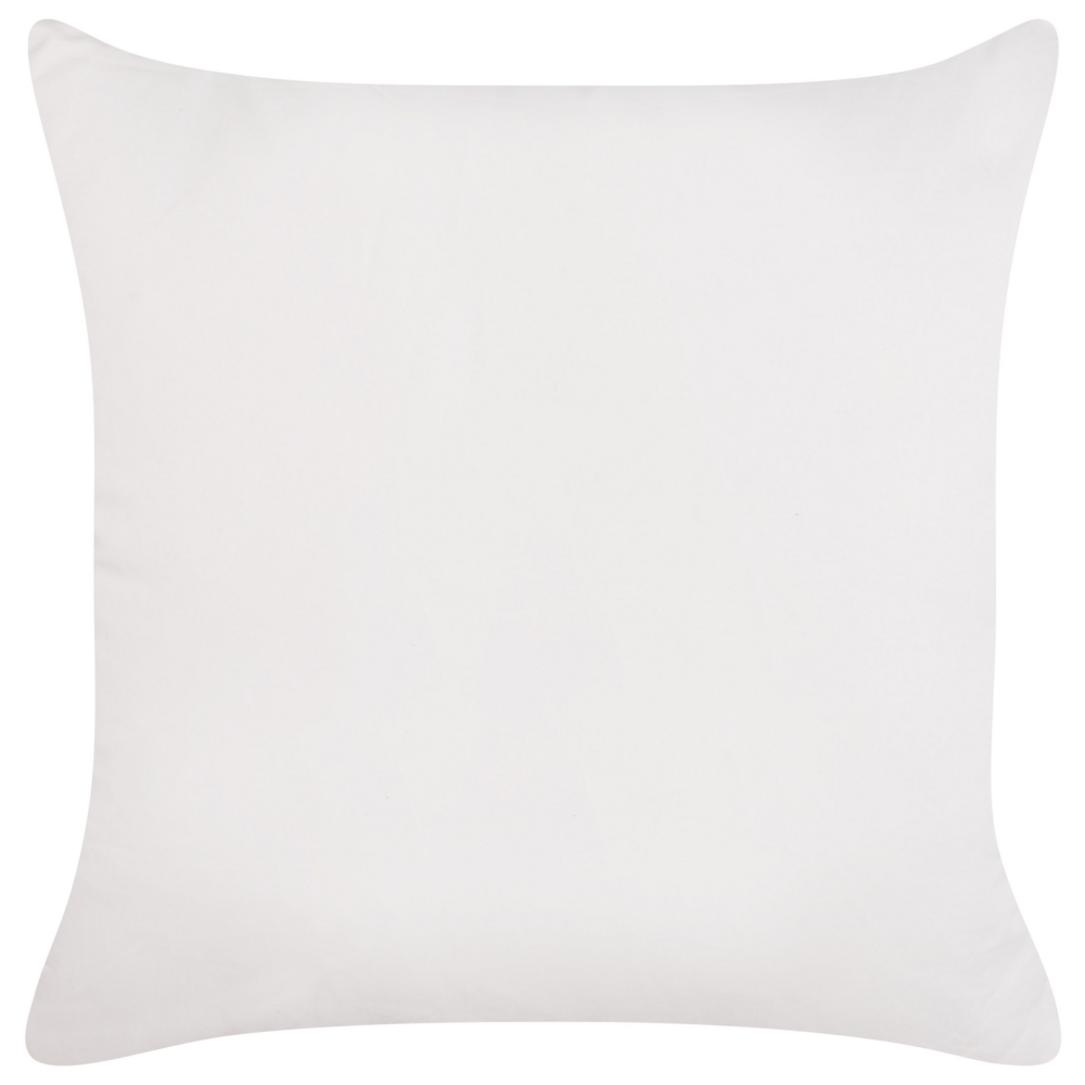 Cuscino decorativo in cotone con motivo a tinta unita bianco 45 x 45 cm stile moderno federa rimovibile
