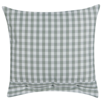 Set di 2 cuscini decorativi verde e bianco con motivo a scacchi quadrato con bottoni 45 x 45 cm soggiorno camera da letto