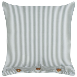 Set di 2 cuscini verde e bianco a righe quadrato con Bottoni 45 x 45 cm stile moderno