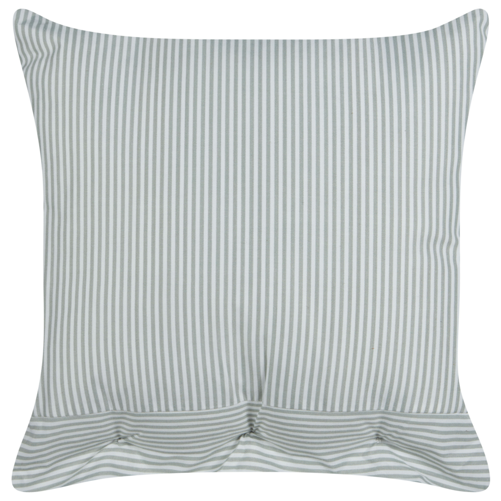 Set di 2 cuscini verde e bianco a righe quadrato con Bottoni 45 x 45 cm stile moderno