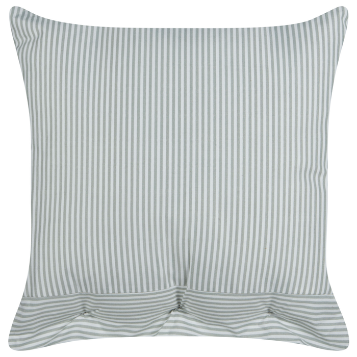 Set di 2 cuscini verde e bianco a righe quadrato con Bottoni 45 x 45 cm stile moderno