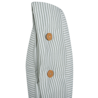 Cuscino decorativo verde e bianco a righe quadrato con Bottoni 45 x 45 cm stile moderno