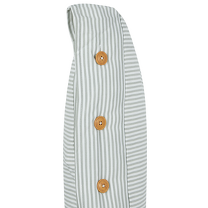 Cuscino decorativo verde e bianco a righe quadrato con Bottoni 40 x 60 cm stile moderno