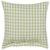 Set di 2 cuscini decorativi a quadretti verde oliva e bianco con bottoni 45 x 45 cm soggiorno camera da letto