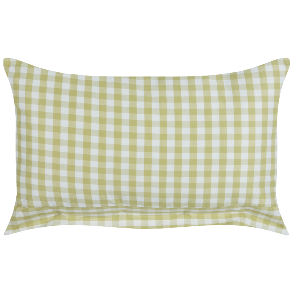 Cuscino decorativo a quadretti verde oliva e bianco con bottoni 40 x 60 cm soggiorno camera da letto