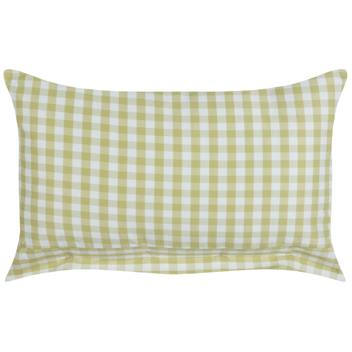 Cuscino decorativo a quadretti verde oliva e bianco con bottoni 40 x 60 cm soggiorno camera da letto